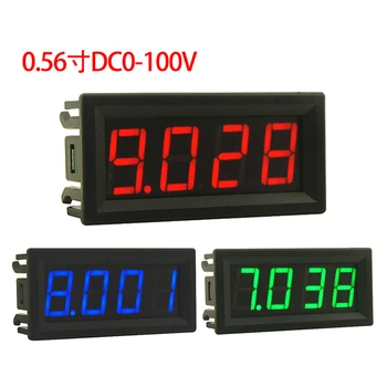 0.56 İnç DC Voltmetre Dört Haneli Yüksek hassasiyetli dijital ekran Voltmetre Kafa DC0-100V dijital ekran Anti Ters Bağlantı