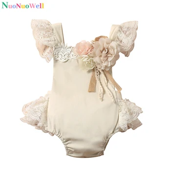 0 ila 2 Yıl Bebek Kolsuz Bodysuit Bebek Kız Giysileri Yaz Yenidoğan çiçekli tulum Toddler Bebek Tek parça Giysi