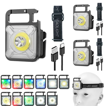 1-10 ADET LED Acil durum Çalışma Lambası Tip-C USB Şarj COB SMD uyarı ışığı Su Geçirmez şişe açacağı Araba Tamir için Gece Lambası