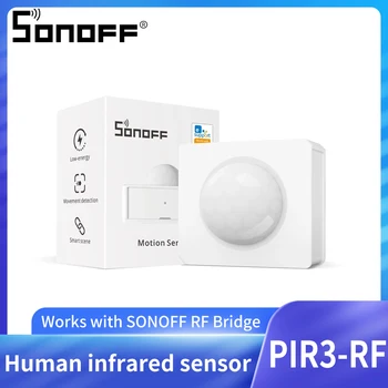 1-20 ADET Sonoff PIR3 Akıllı Ev İnsan Kızılötesi Sensör Güvenlik Alarm Bildirimi RF Hareket Sensörü ile Çalışır SONOFF RF Köprüsü