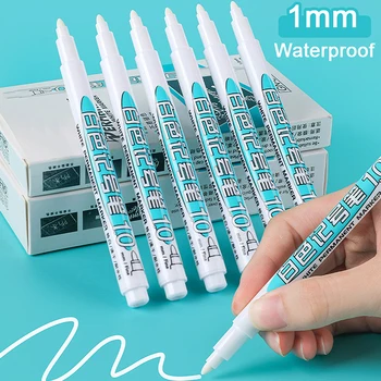 1/3 Adet 1mm Beyaz boya kalemi Kalem Derin Delik İşaretleyiciler Kalem Seti Su Geçirmez Kalıcı Yağlı Kalemler Kaya Ahşap Metal Cam Fayans