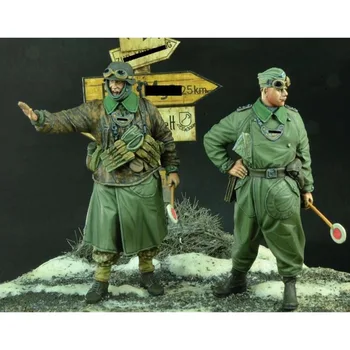 1/35 Ölçekli Reçine Şekil Montaj Kiti Geçmişi Askeri Temalı Lehimler 2 Kişi Demonte Boyasız Diorama Minyatürleri