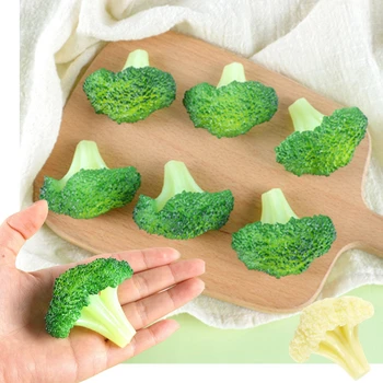 1 adet 2023 Dıy Modeli Simülasyon Sahne Gerçekçi Sahte Sağlık Yeşil Gıda Brokoli Salatası Sahte Karnabahar Tabağı Dekorasyon Ekran