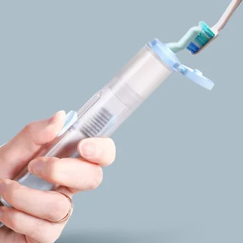 1 ADET Taşınabilir Katlanır Diş Fırçası Seyahat Diş Fırçası Seti Yaratıcı Diş Temiz Araçları Diş Macunu Tutabilir