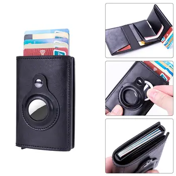 1 Adet Yeni İnce PU RFID Cüzdan Takip Cihazı akıllı cüzdan Çoklu Yuvaları kart tutucu Kredi Kartı Kapağı Anti-hırsızlık Para Klip