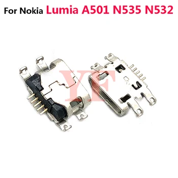 10 / 50 / 100 ADET Nokia Lumia İçin A501 N535 N532 435 501 502 532 535 Mikro USB şarj istasyonu Soket Fiş Şarj Bağlayıcı