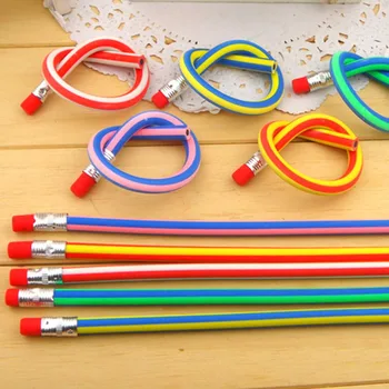 10 adet Renkli Yumuşak Bükülebilir Silgi ile Kalem Kırtasiye Okul Öğrenci Yazma Çizim Kalemleri Çocuk Çocuk Okul Malzemeleri