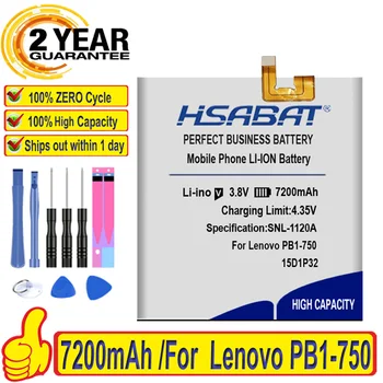 100 % Orijinal HSABAT 7200 mAh L15D1P32 lenovo için batarya PB1-750 PB1-750N PB1-750M PB1-750P PHAB TD-LTE
