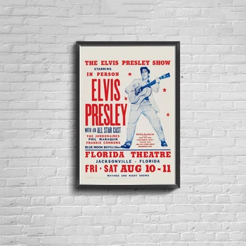 1950'lerin Elvis Florida Amerikan Müzik Konseri posterler Tuval Baskı Ev duvar tablosu Dekorasyon (Çerçeve Yok)