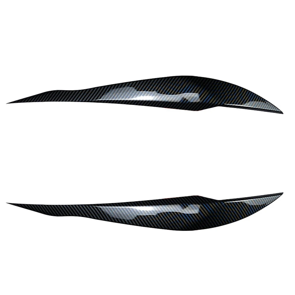 2 Adet Karbon Fiber Ön Kaplama Far Kapağı Başkanı İşık Lambası Gözkapağı Kaş Trim ABS - F30 F35 2013-2019 - 0