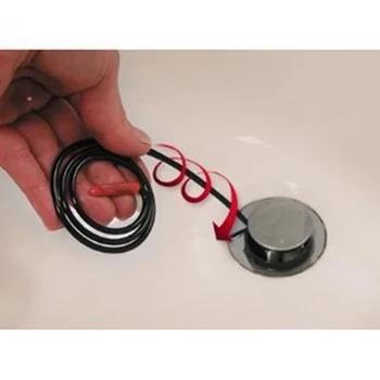 2 Adet / takım Siyah Unclog Saç Lavabo Küvet tahliye Fırçası Sabit Kaldırma Duş Temizleyici Aracı Duş Küvet Yılan Mutfak