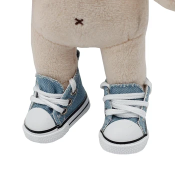 20 cm Peluş Bebek Ayakkabı Rahat Kanvas Ayakkabılar Ayakkabı Askıları ile Sevimli Oyuncak Ayakkabı 5.3 * 3 cm