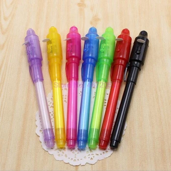 200 adet/grup yaratıcı sihirli UV ışık görünmez mürekkep kalem komik işaretleyici kalem çocuklar öğrenciler için hediye yenilik kırtasiye okul kaynağı