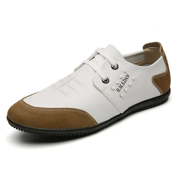 2023 Yeni deri ayakkabı Erkekler için moda Trendi Lace Up İş günlük mokasen ayakkabı Erkek İlkbahar Sonbahar Tasarımcı Karışık Renkler Ayakkabı Adam