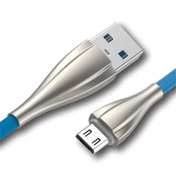 2A mikro USB Kablosu Hızlı Şarj Fişi C Tipi Konnektör Cep Telefonu Kabloları 1M USB-C Tel Samsung Huawei İçin Örgü İle