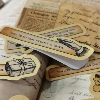 30 adet Vintage İngilizce Şerit Etiket Dekoratif Kağıt Çıkartmalar El Kitabı Scrapbooking Malzeme Etiket Günlüğü Telefon Günlük Planlayıcısı