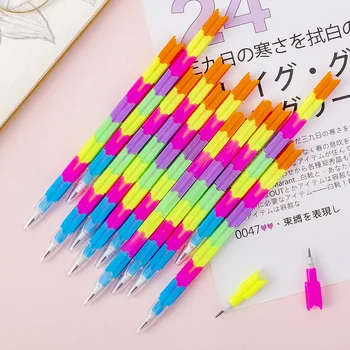 5 adet İstifleyici Takas Kalemler Yapı Taşı Olmayan Bileme Kalem Kurşun kalem Çocuklar İçin Hediyeler 14cm Renkli Ahşap kalemler