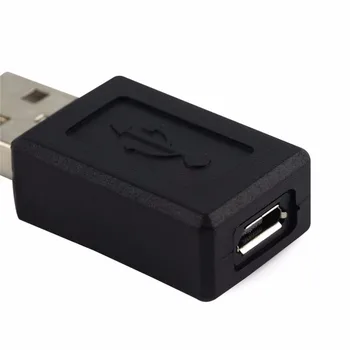 500 adet / grup Siyah yüksek hızlı USB 2.0 Erkek mikro USB Dişi dönüştürücü Adaptör Konnektör Erkek Kadın Klasik Basit Tasarım