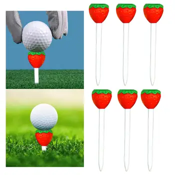 6 Adet Golf Kauçuk Tee Yeniden Kullanılabilir golf topluğu Seti Yüksekliği Ayarlanabilir golf topluğu için Sürüş Aralığı Paspaslar Ev Kadın Erkek Golf Açık Bahçe
