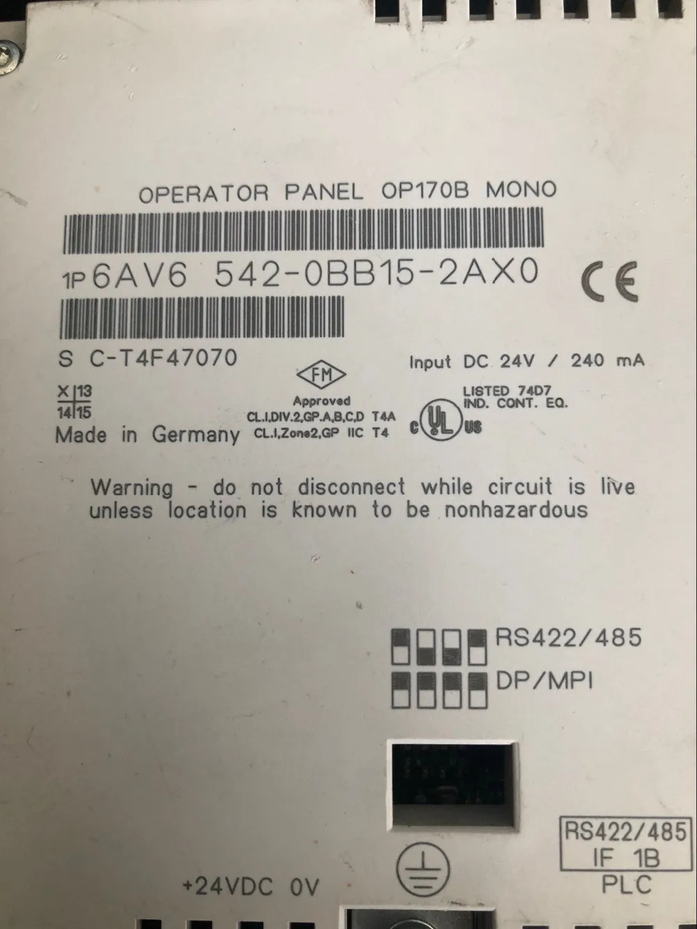6AV6542-0BB15-2AX0 Operatör Paneli İyi Durumda - 2