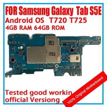 AB Versiyonu Samsung Galaxy Tab İçin S5E SM-T720 T720 T725 64GB Anakart Anakart Mantık Kurulu Devre Kartı Ücreti Flex Kablo