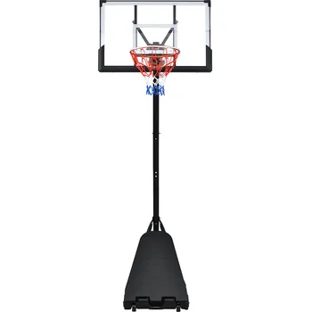 ABD Stok Su Geçirmez Süper Parlak Gece Oynamak için 8-10ft Yükseklik Ayarı Taşınabilir basketbol potası Basketbol Sistemi