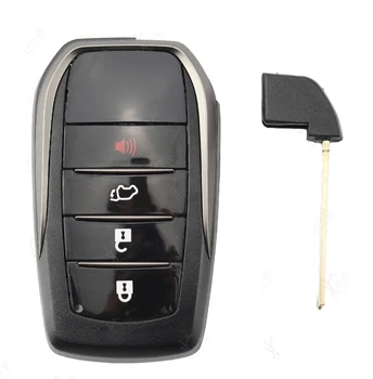Akıllı Uzaktan Anahtar Kabuk Toyota için 4 Düğmeler SUV Acil Insert İle Küçük itmeli anahtar Boş anahtar Kutu