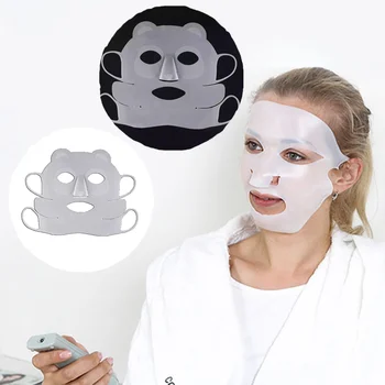 Anti Damla Nemlendirici Anti-buharlaşma Yüz Maskesi Panda Şekilli Yüz Maskesi Kapak Silikon Kullanımlık Kulak Asılı Sabitleme Yardımcıları