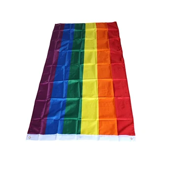 Açık İşareti Büyük Açık Bayrakları Gökkuşağı Gurur Bayrağı Katlı Aksesuarları Eşcinsel Gurur Lezbiyen Bayrakları Afiş Goblen