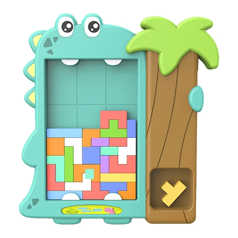 B2EB Blokları Bulmaca Zeka Oyunları Oyuncak Tangram Rus Blokları Çözme Bulmaca Kurulu Oyunu Montessori KÖK eğitici oyuncak - 2
