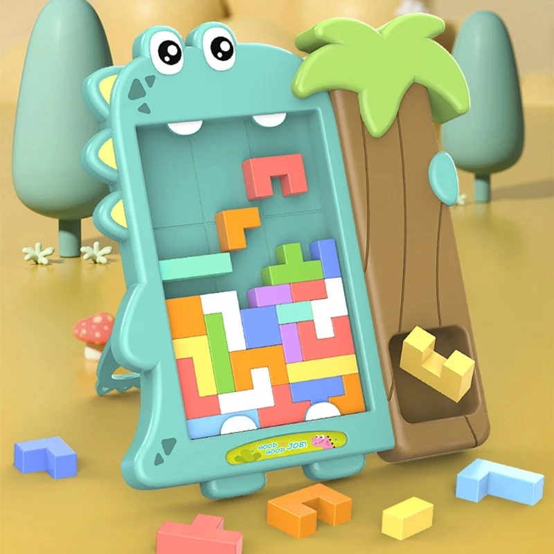 B2EB Blokları Bulmaca Zeka Oyunları Oyuncak Tangram Rus Blokları Çözme Bulmaca Kurulu Oyunu Montessori KÖK eğitici oyuncak - 4