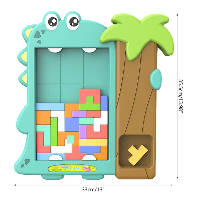 B2EB Blokları Bulmaca Zeka Oyunları Oyuncak Tangram Rus Blokları Çözme Bulmaca Kurulu Oyunu Montessori KÖK eğitici oyuncak - 5