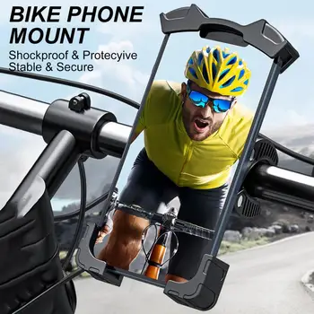 Bisiklet telefon standı Yüksek Mukavemetli kaymaz Darbeye Dayanıklı Ayarlanabilir 360 Derece Rotasyon elektrikli araba cep telefonu tutacağı Motosiklet Bir