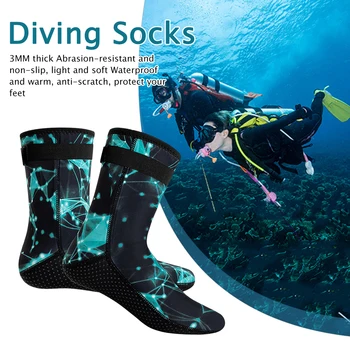 Dalış Sörf Botları Unisex Kış Sıcak Şnorkel Fin Çorap Neopren Anti Kayma Giyilebilir Taşınabilir Hafif Su Sporları için
