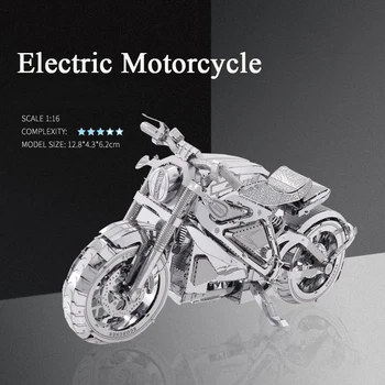 DIY 3D Metal Bulmaca Elektrikli Motosiklet Modeli Minyatür Yapı Kitleri Yapboz Oyuncaklar Arkadaşlar İçin Doğum Günü Hediyeleri Ev Dekorasyon