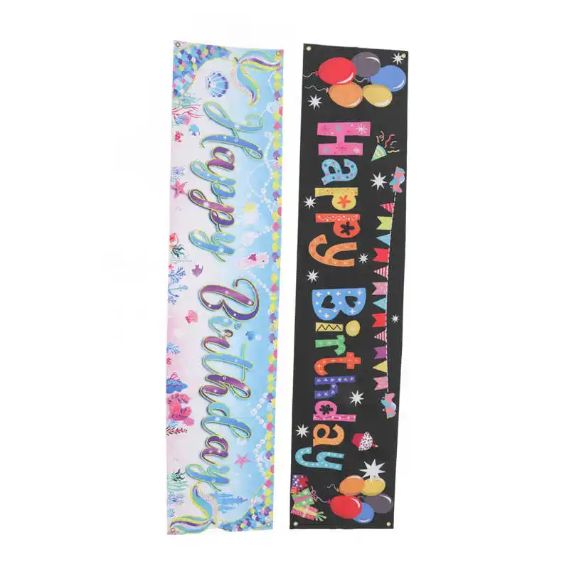Doğum günü dekorasyon afiş kumaş Doğum günü Yard afiş hafif yıldönümü çocuklar için - 2