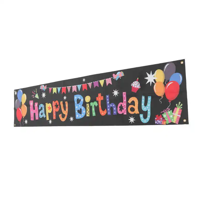Doğum günü dekorasyon afiş kumaş Doğum günü Yard afiş hafif yıldönümü çocuklar için - 5