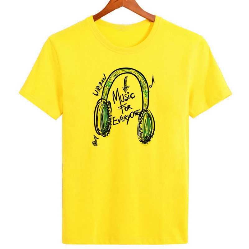 El-boyalı Kulaklık baskılı tişört Orijinal marka Yaz Serin Erkek Giyim Sıcak satış moda üst giyim Tees B1-116 - 0