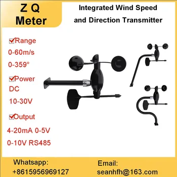 Entegre Hava İstasyonu rüzgar hızı ve yön sensörü tarımsal çevre ölçüm vericisi 360 °