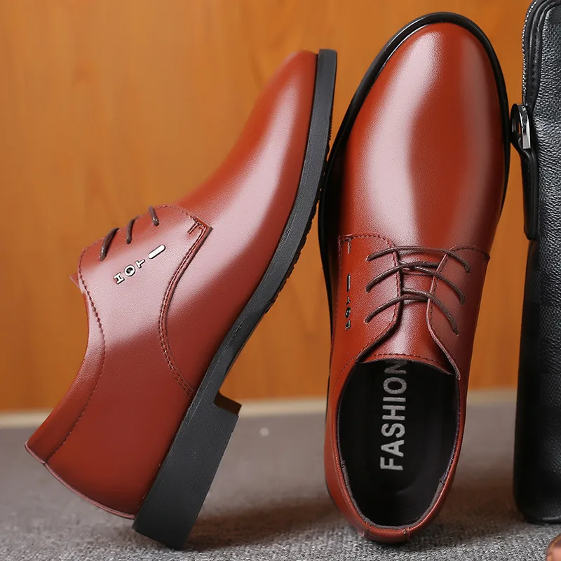 Erkek deri ayakkabı Kauçuk Taban Büyük Boy 48 Ofis İş Elbise Flats İş Düğün Moda Lüks Bahar Sonbahar Ayakkabı - 2