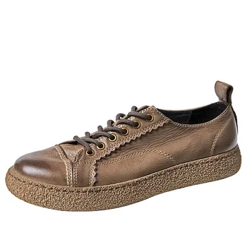 Erkekler rahat ayakkabılar Nefes Hakiki Deri Erkek yürüyüş ayakkabısı Loafer'lar Sneakers Açık Konfor düz ayakkabı Üzerinde Kayma Yetişkin Mokasen