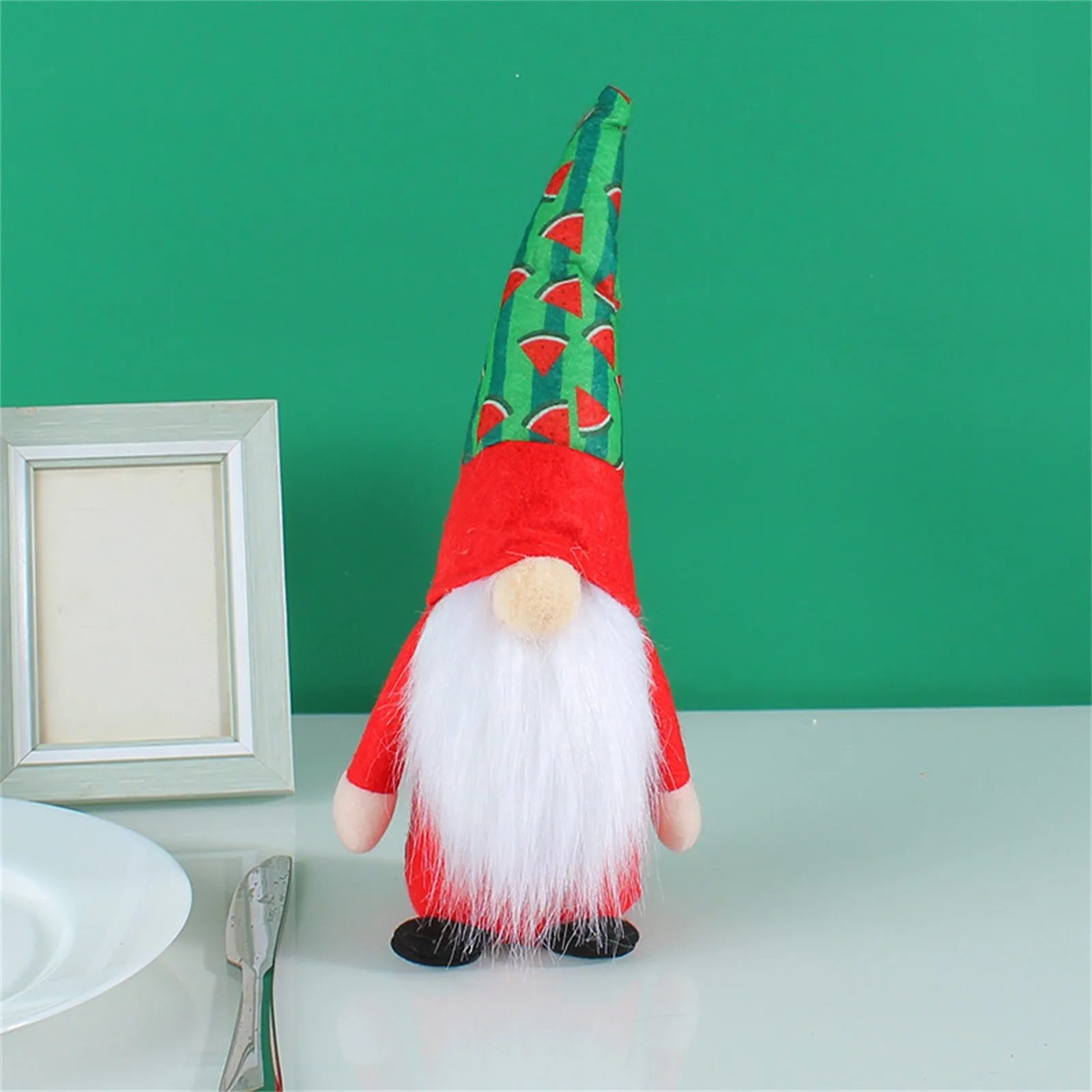 Gnome Noel Süslemeleri İsveç Tomte Dolması Cüceler Peluş Gnome Yüzsüz Bebek İskandinav Masa Dekor Noel Partisi - 0