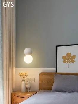 GYS Led kolye lamba başucu avize Modern Minimalist küçük asılı ışık yaratıcı yatak odası tavan lambası değiştirilebilir ampul