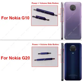 Güç Ses Yan Düğmeler Nokia G10 G20 Açık kapalı Güç Ses Anahtarı Küçük Yan Tuşları Parçaları
