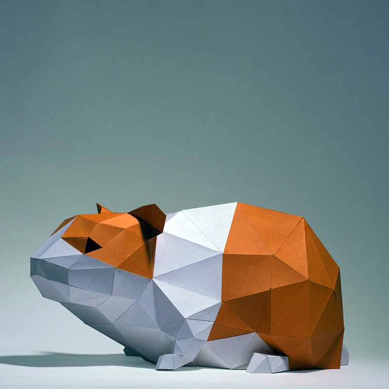 Hamster Hayvan Kağıt Modeli Ev Dekor Odası Süsleme Masası Dekorasyon Papercraft 3D DIY El Yapımı Bulmacalar Eğitici Oyuncaklar - 2