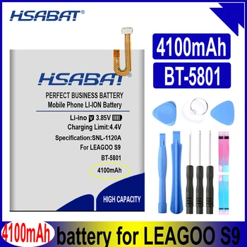 HSABAT BT - 5801 4100mAh Pil için LEAGOO S9 Akıllı Telefon Pilleri