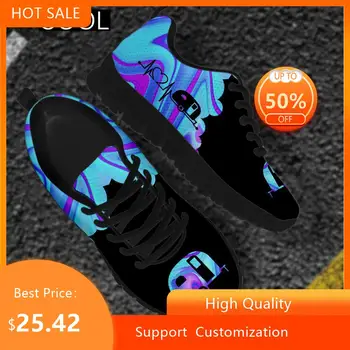 HYCOOL Sıcak Satış moda ayakkabılar Kadınlar Erkekler İçin Mutlu Camper 3D Baskı Örgü Vintage Kadın Rahat Spor koşu ayakkabıları Zapatos