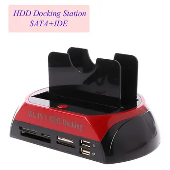 IDE SATA Çift Hepsi 1 HDD Dock Yerleştirme İstasyonu sabit disk sürücüsü Hdd 2.5 3.5 Okuyucu Usb 2.0 ABD Harici Kutu Muhafaza Kutusu
