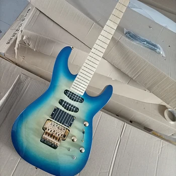 Iki Renk 6 Dizeleri Elektro Gitar Akçaağaç Klavye Kapitone Akçaağaç Kaplama Özelleştirilebilir