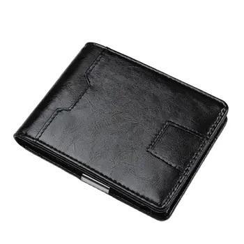 Ince RFID Engelleme deri cüzdan Kredi kimlik kartı tutucu Çanta Para Çantası Erkekler Kadınlar için Moda Çanta J87